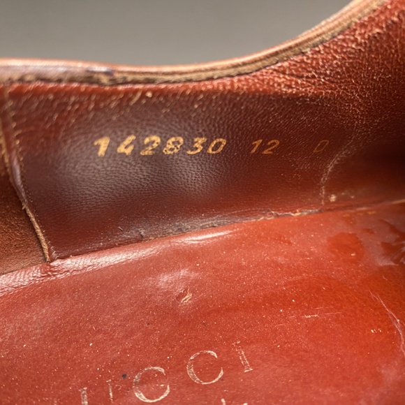 Gucci Men’s lace up Brown calf Oxford Shoes US 12 D - Picture 8 of 8